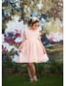 Pleated Organza Butterfly Wings Flower Girl Dress